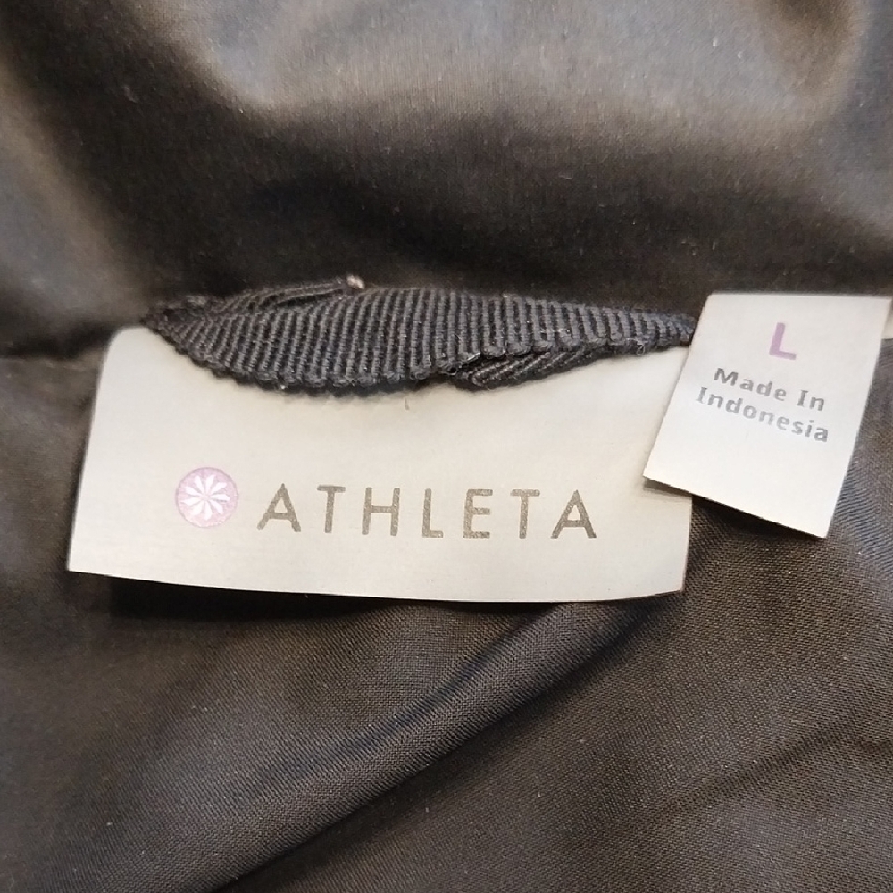 Athleta Women's Diamond Quilted Puffer Vest Goose Down Filled Size Large Black - Picture 2 of 12